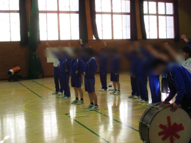 先輩達の歓迎応援