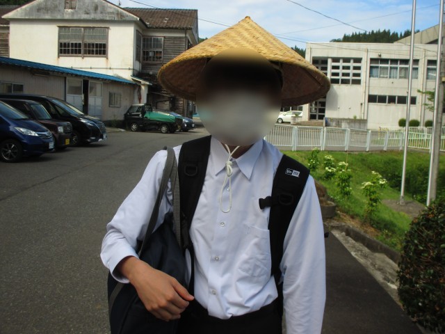 かぶってくれました　ありがとう