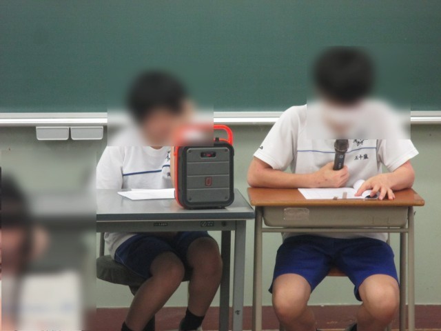 アナウンス練習中