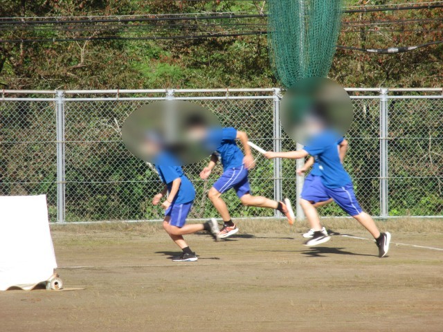リレー練習　青軍